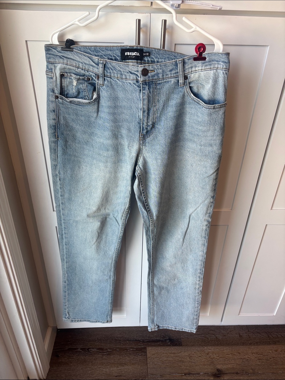 RSQ by Tillys (34x32) Light Blue Slim Straight Men's Jeans